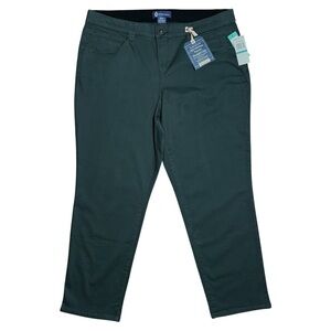 Democracy Wm’s “AB” Solution Nate Patriot Straight Leg Pant NWT Dark Green 20W